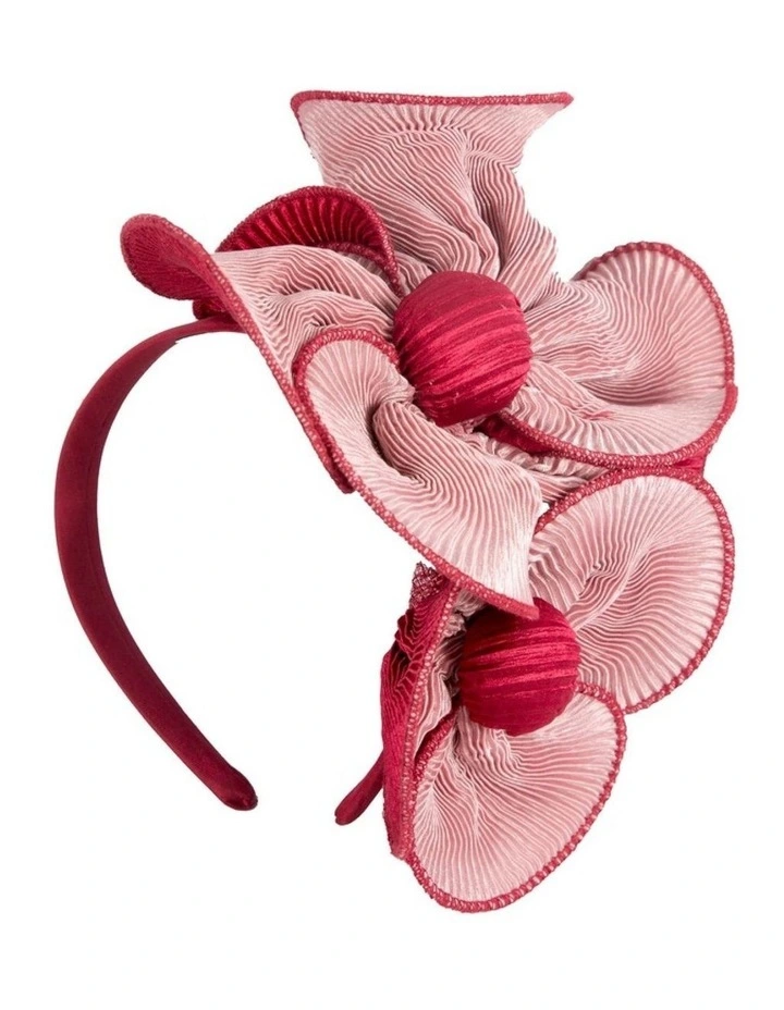 Pink & Wine racing fascinator by Max Alexander J442PIW image 1