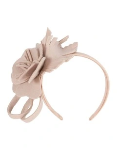 Sand felt flower winter fascinator by Max Alexander J443SND