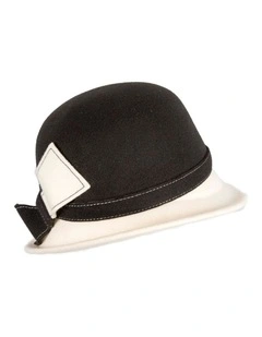 Black & Cream Winter Fashion Hat by Max Alexander J454BC