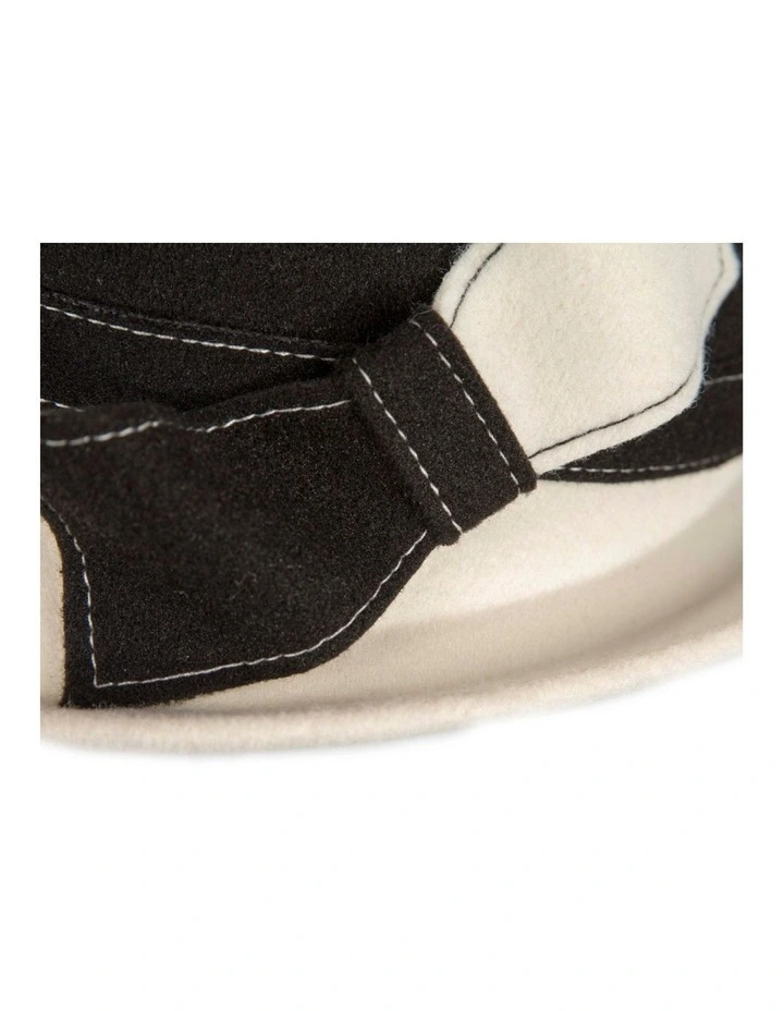 Black & Cream Winter Fashion Hat by Max Alexander J454BC image 2