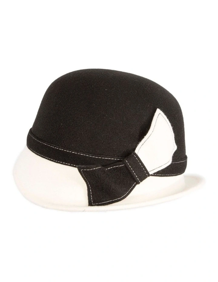 Black & Cream Winter Fashion Hat by Max Alexander J454BC image 4