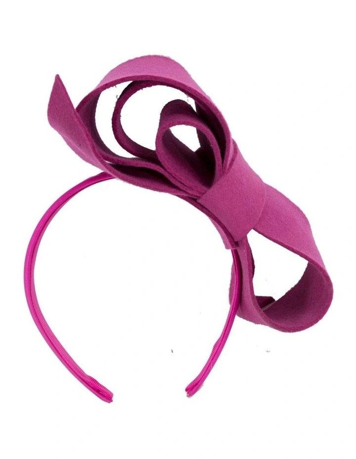 Fuchsia felt bow fascinator by Max Alexander J435F image 3