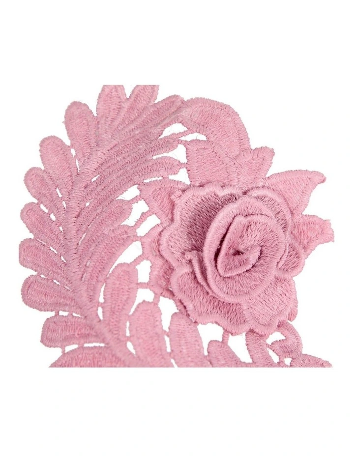 Elegant Dusty Pink Lace Fascinator by Max Alexander J452DP image 2
