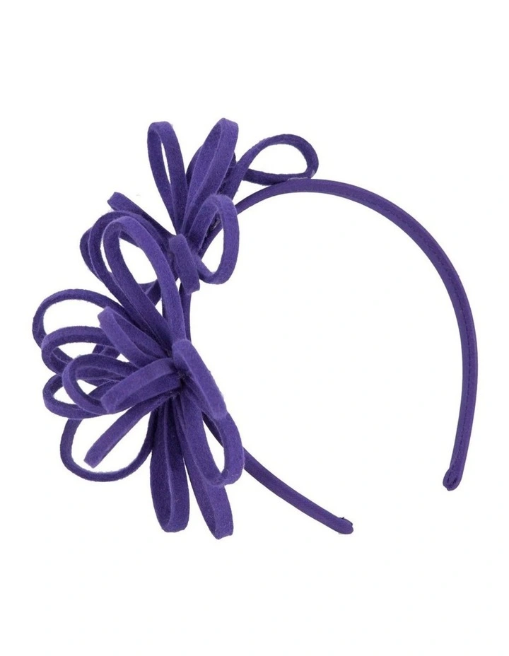 Purple felt winter fascinator by Max Alexander J445PR image 1