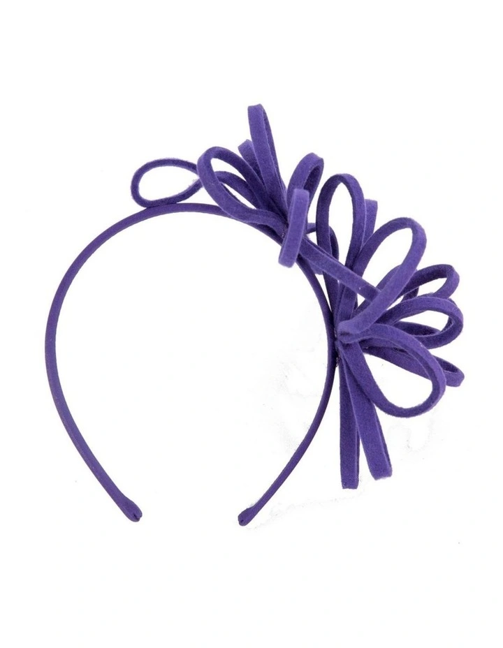 Purple felt winter fascinator by Max Alexander J445PR image 3