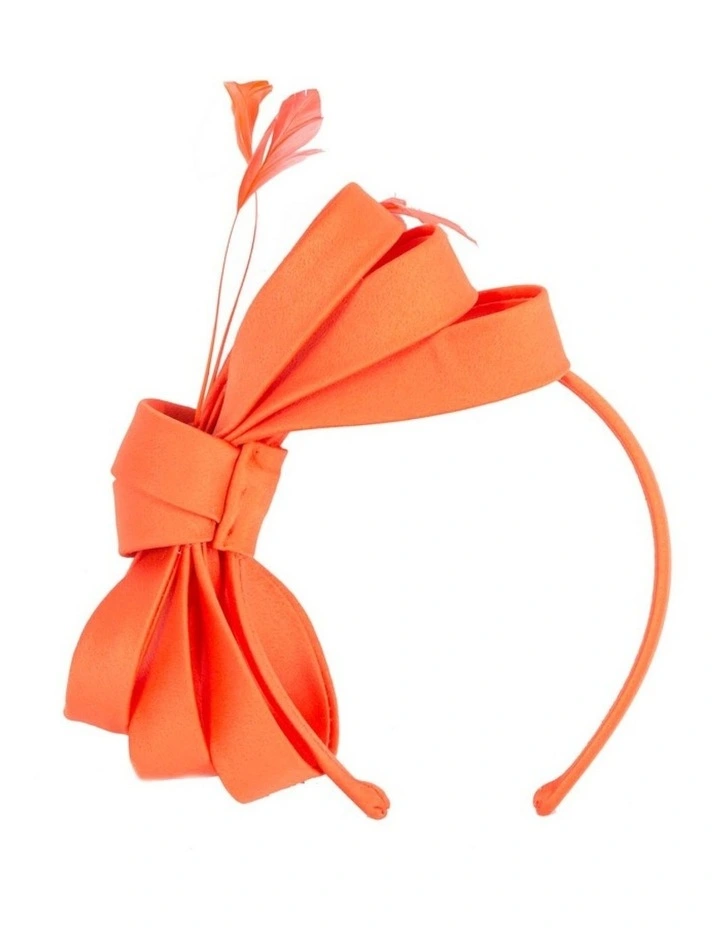 Orange bow racing fascinator by Max Alexander J444 J444OR image 1