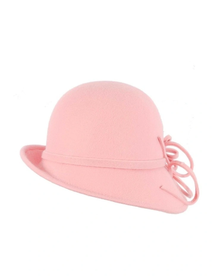 Pink felt winter hat with flower by Max Alexander J439 J439PI image 5