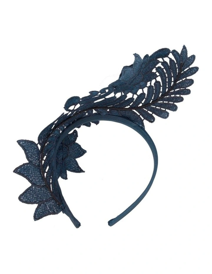 Elegant Navy Lace Fascinator by Max Alexander J452N image 3