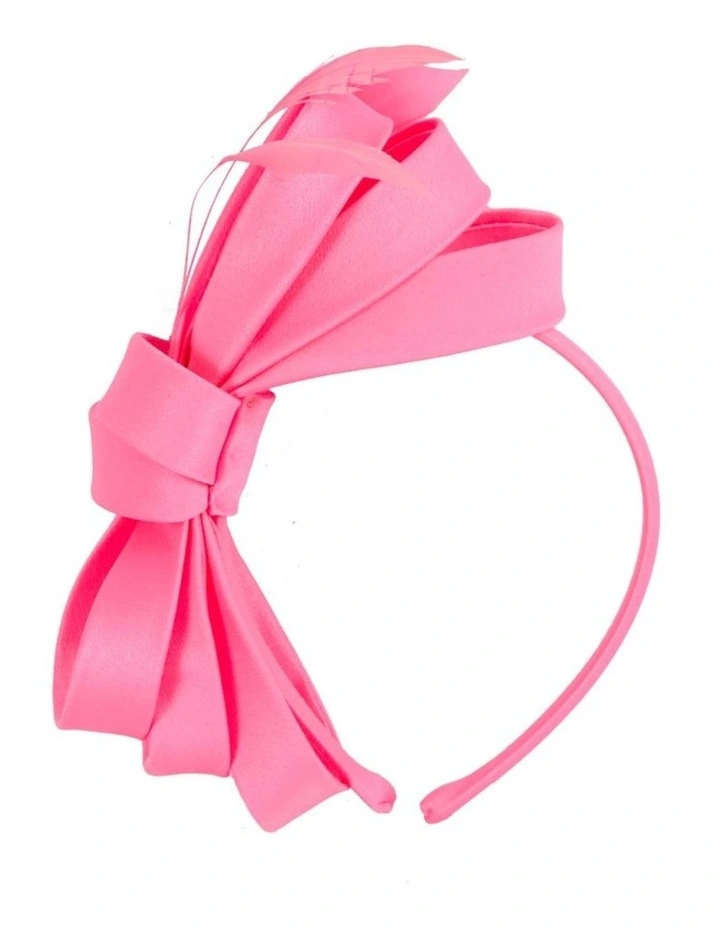 Hot pink bow racing fascinator by Max Alexander J444HP image 1