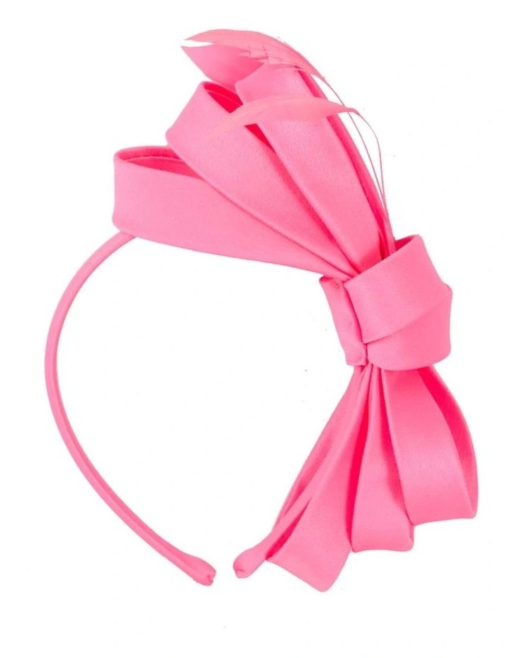 Hot pink bow racing fascinator by Max Alexander J444HP image 3