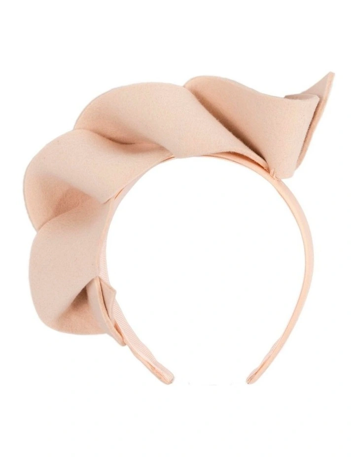 Twisted nude felt winter racing fascinator by Max Alexander J438NU image 1