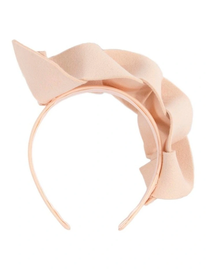 Twisted nude felt winter racing fascinator by Max Alexander J438NU image 3