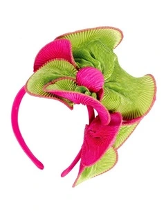Lime & Fuchsia racing fascinator by Max Alexander J442LF