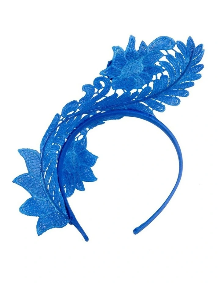 Elegant Royal Blue Lace Fascinator by Max Alexander J452RB image 3