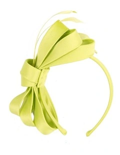 Lime green bow racing fascinator by Max Alexander J444LM