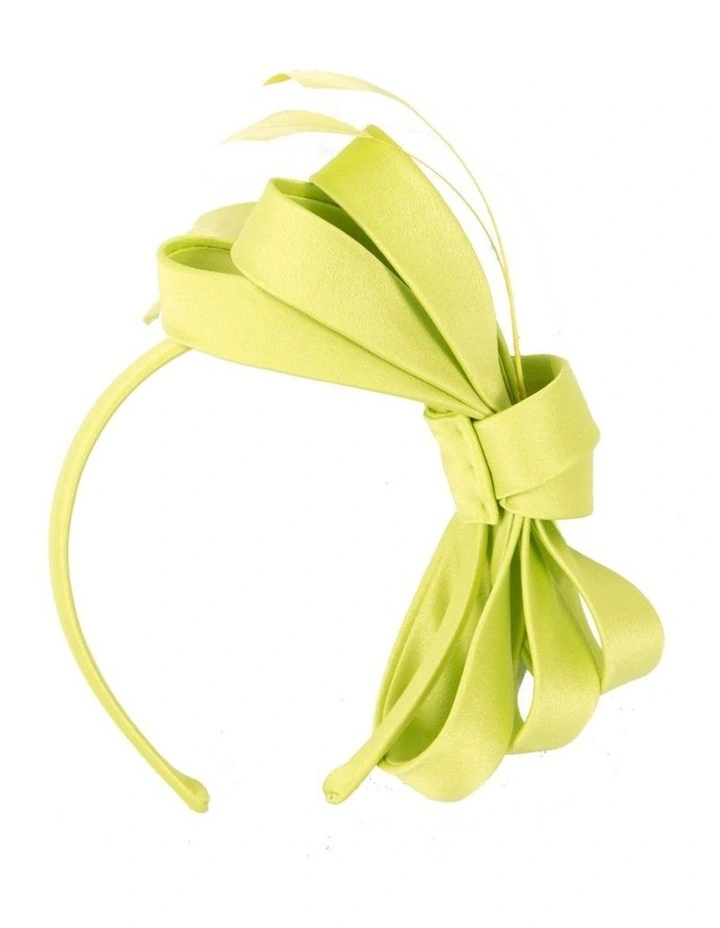 Lime green bow racing fascinator by Max Alexander J444LM image 3