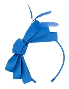 Royal blue bow racing fascinator by Max Alexander J444RB