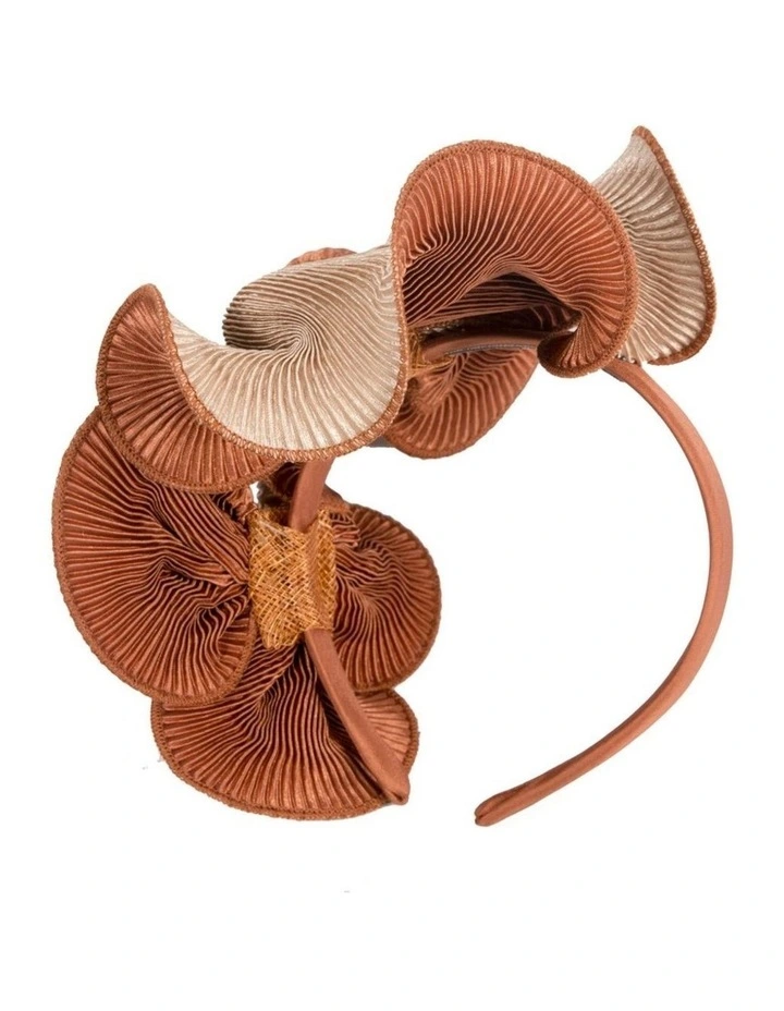 Nude & Tan racing fascinator by Max Alexander J442TN image 3
