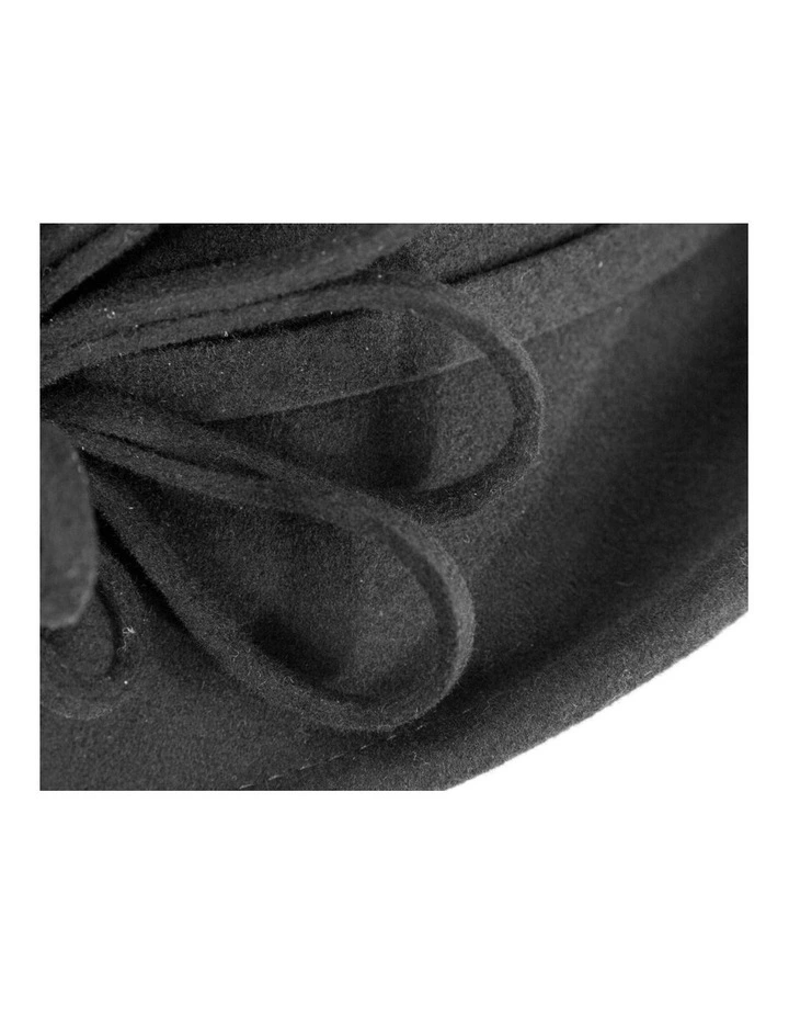 Black felt winter hat with flower by Max Alexander J439 J439B image 3