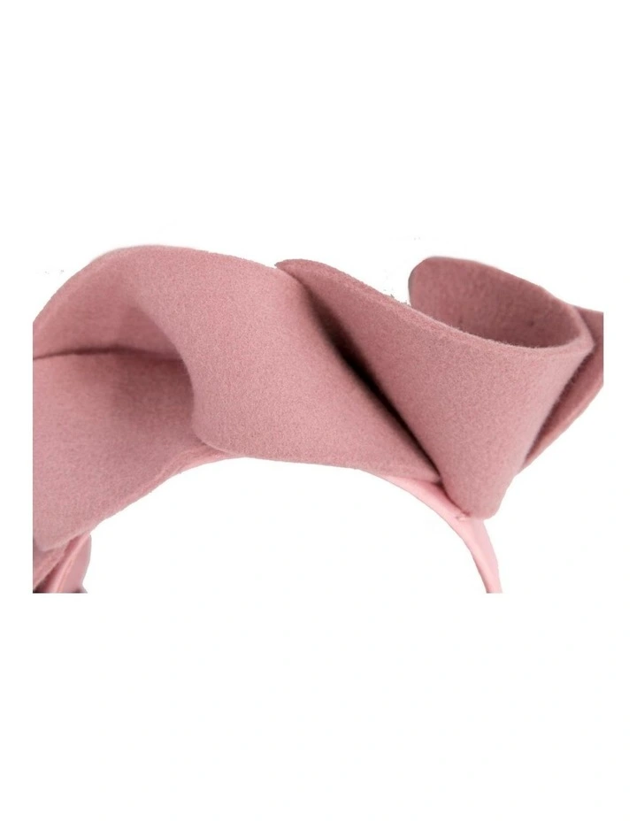 Twisted dusty pink felt winter racing fascinator by Max Alexander J438DP image 2