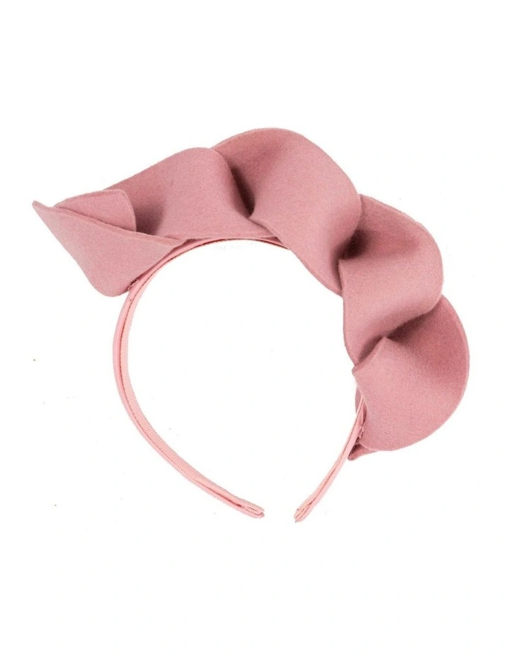 Twisted dusty pink felt winter racing fascinator by Max Alexander J438DP image 3