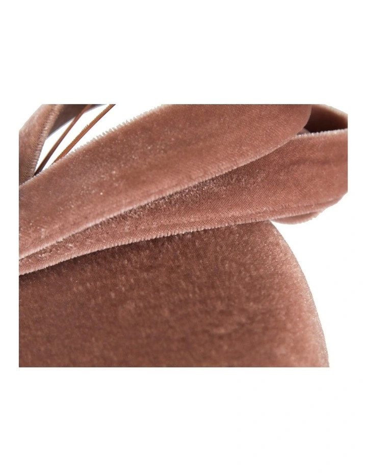 Taupe velvet pillbox winter fascinator J441TP image 4