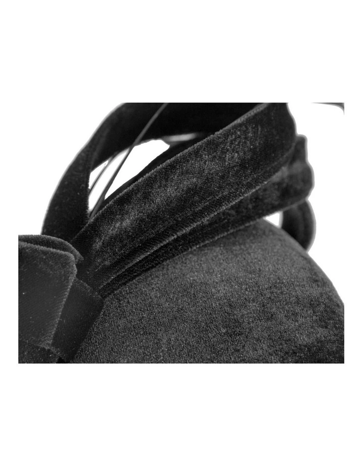 Black velvet pillbox winter fascinator J441B image 4