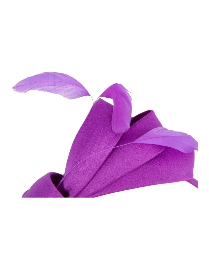 Purple bow racing fascinator by Max Alexander J444PW image 2