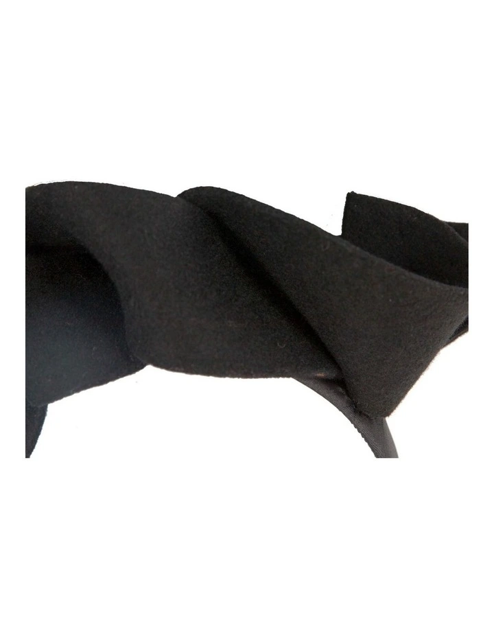 Twisted black felt winter racing fascinator by Max Alexander J438B image 2