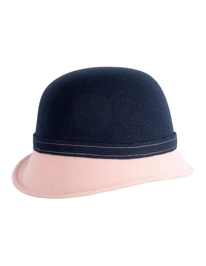 Navy & Pink Winter Fashion Hat by Max Alexander J454NPI image 2