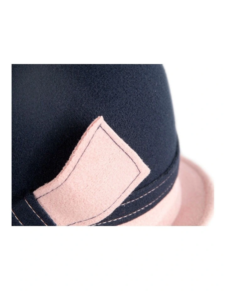 Navy & Pink Winter Fashion Hat by Max Alexander J454NPI image 4