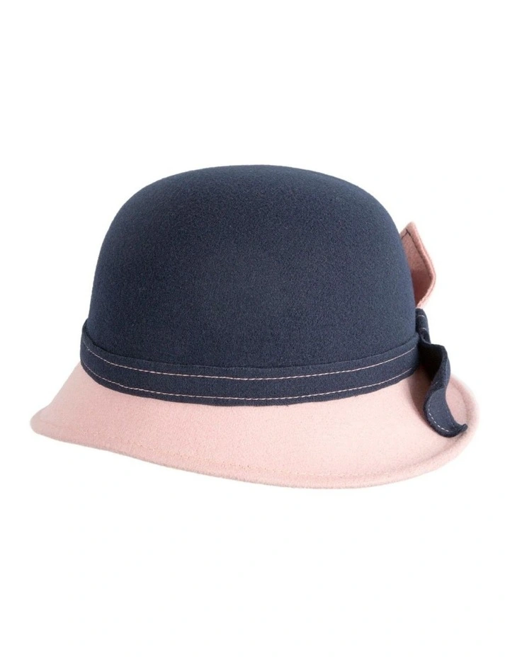 Navy & Pink Winter Fashion Hat by Max Alexander J454NPI image 5