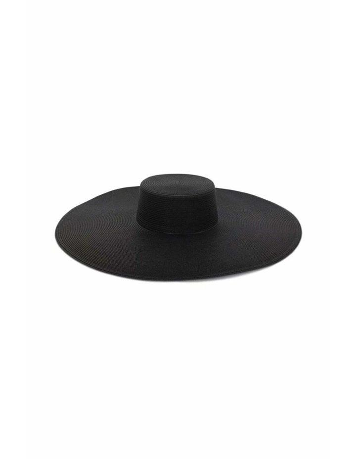 Savannah Racewear Wide-Brim Boater in Black image 5