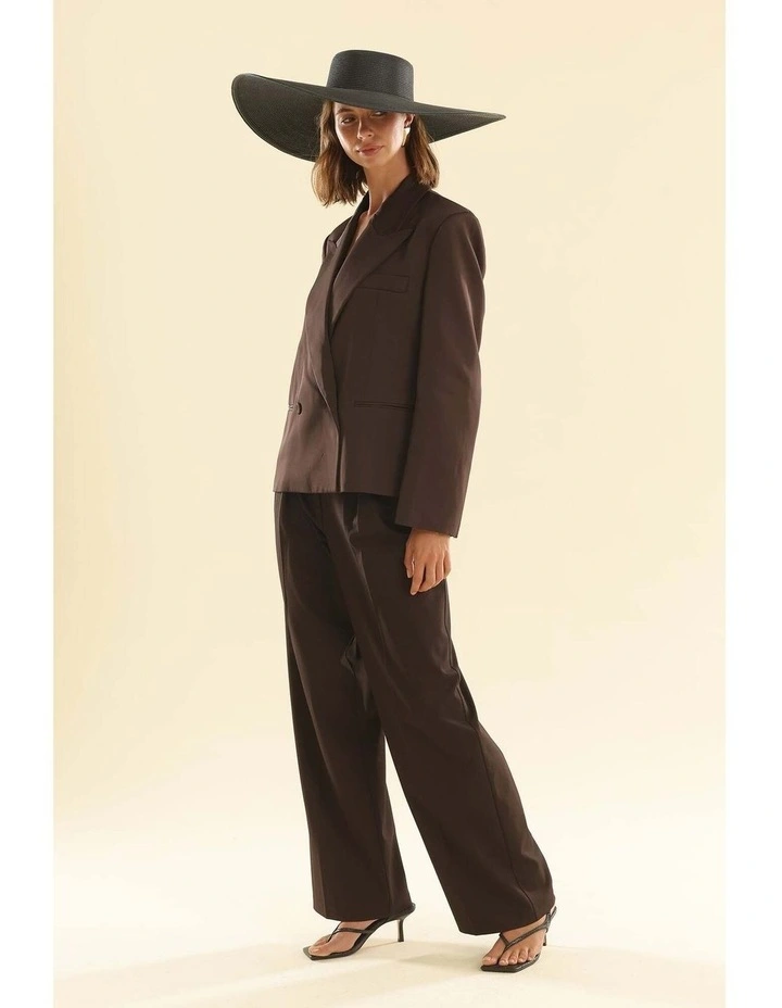 Savannah Racewear Wide-Brim Boater in Black image 6