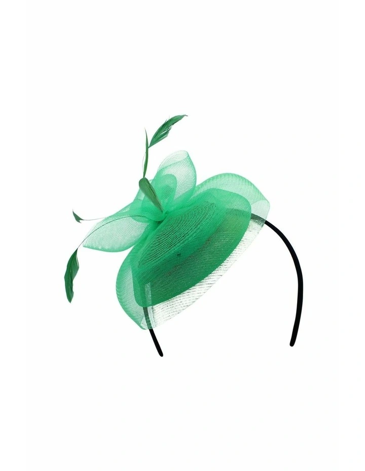 Elisa Fascinator in Emerald image 2