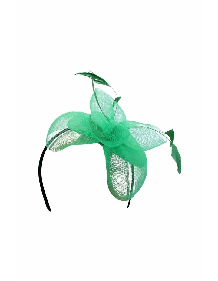 Elisa Fascinator in Emerald image 3