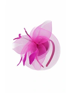 Elisa Fascinator in Cerise