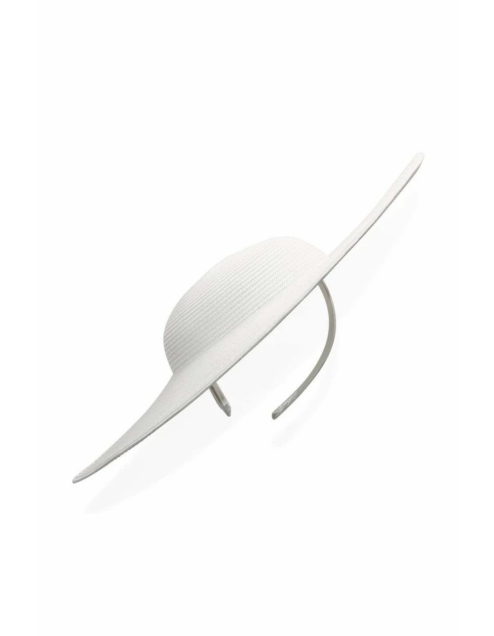 Mona Racewear Plate Hat in White image 3