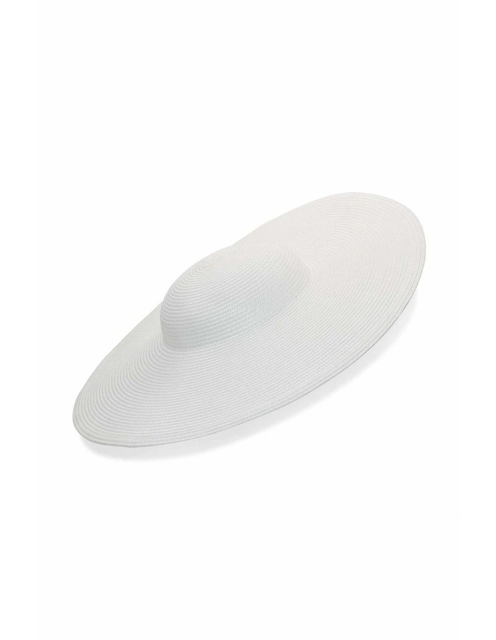Mona Racewear Plate Hat in White image 5