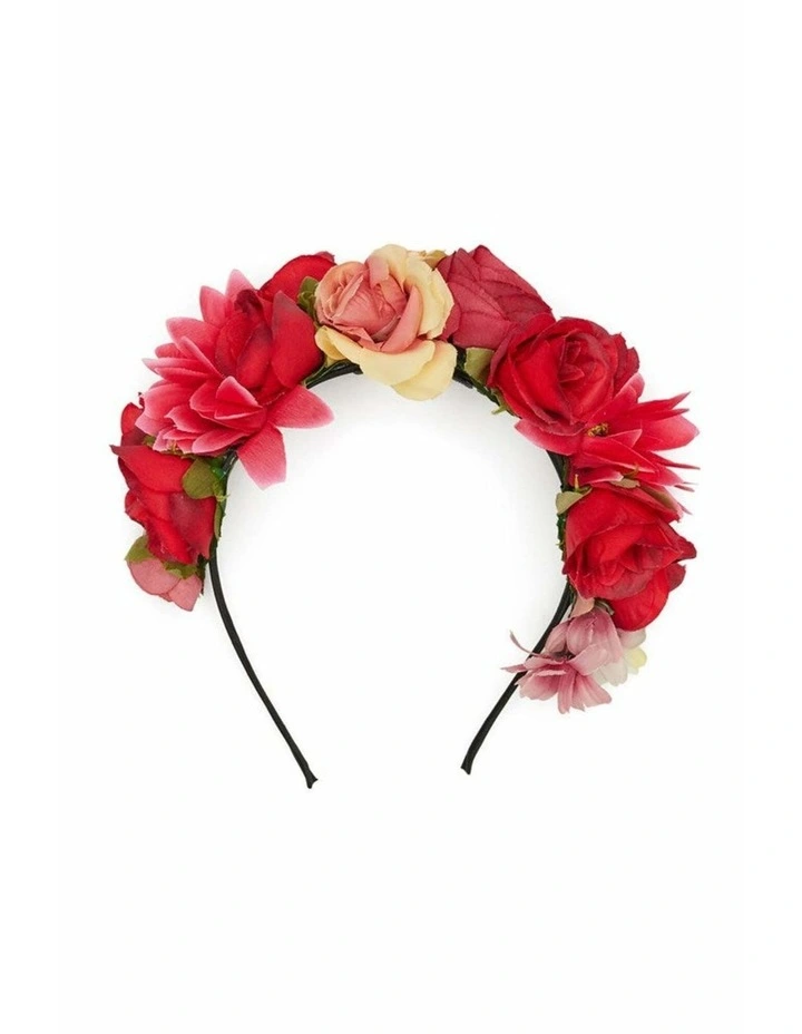 Adelina Flower Crown in Red image 6