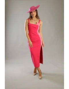 Mona Racewear Plate Hat in Hot Pink