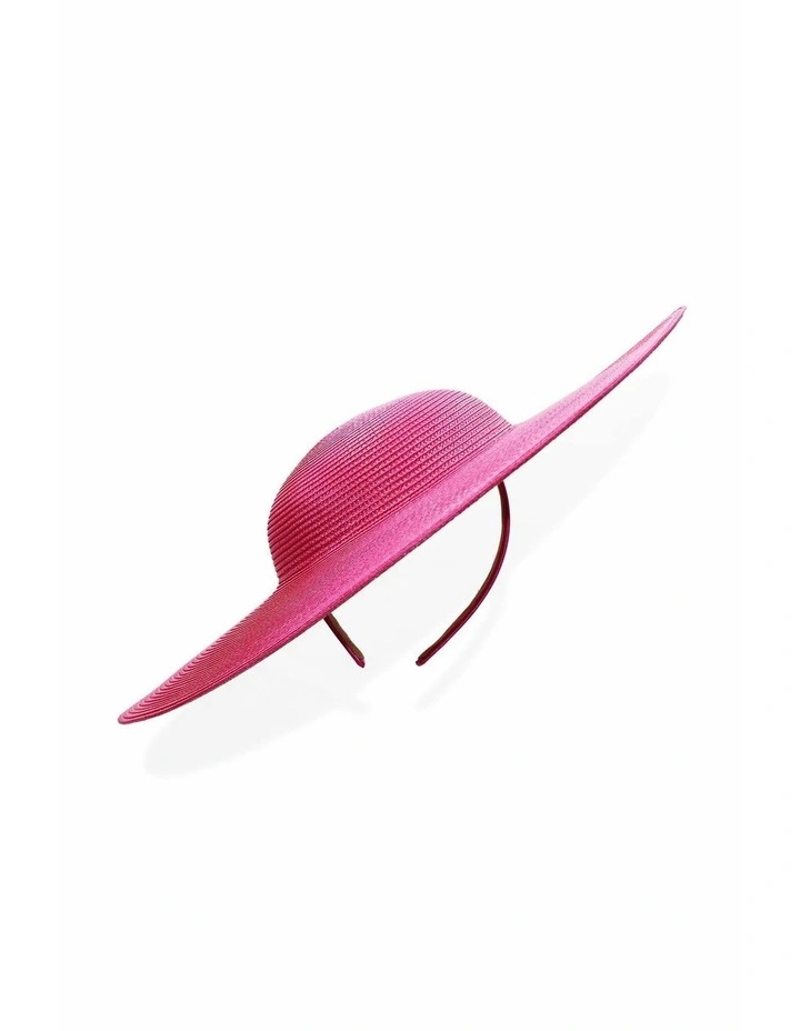 Mona Racewear Plate Hat in Hot Pink image 3