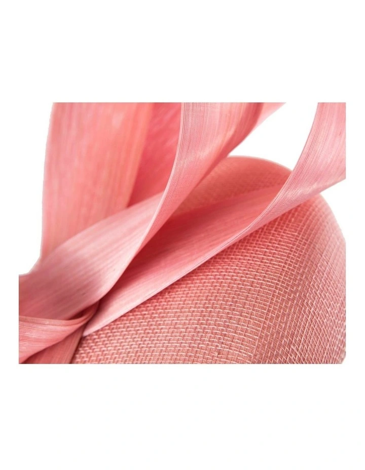 Pink Pillbox Fascinator with Silk Abaca Bow by Fillies Collection S348PI image 4