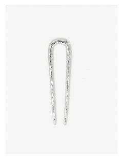 Louise Hammered French Pin - Silver