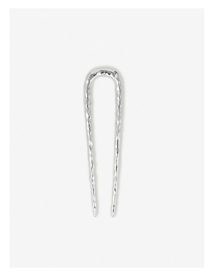 Louise Hammered French Pin - Silver image 1