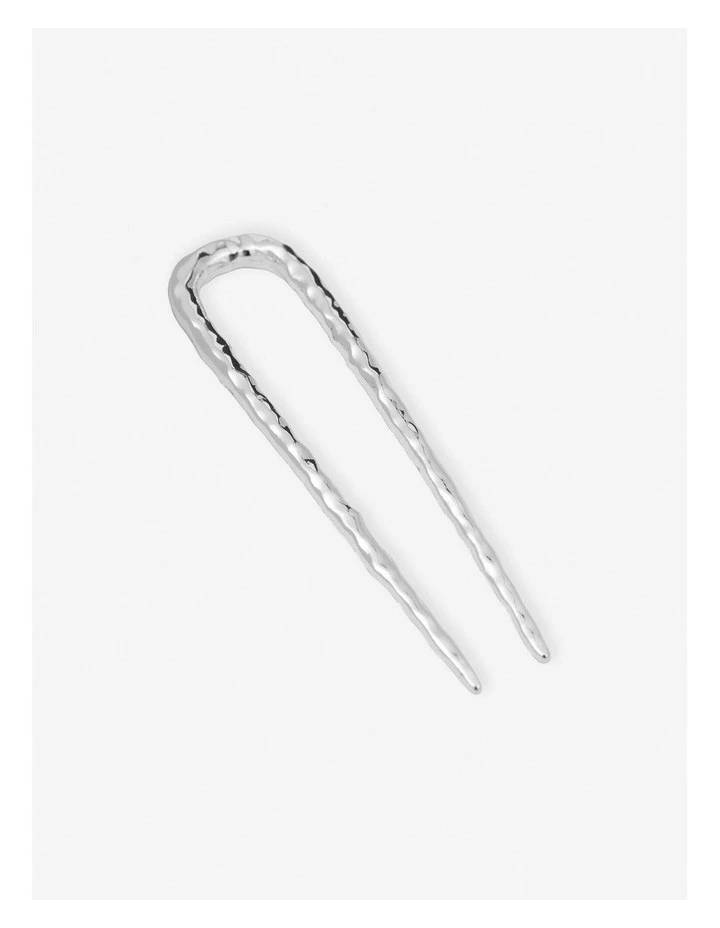 Louise Hammered French Pin - Silver image 3