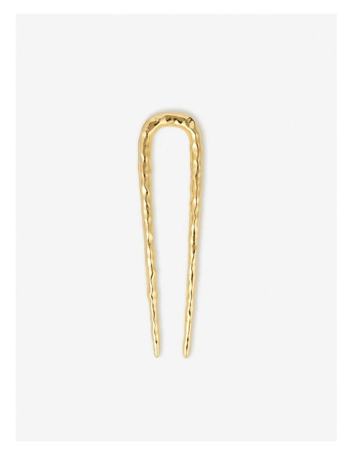 Louise Hammered Pin in Gold image 1