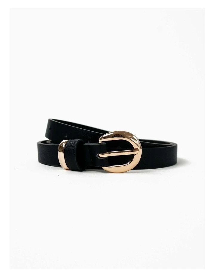 Paloma Thin Belt - Black image 2