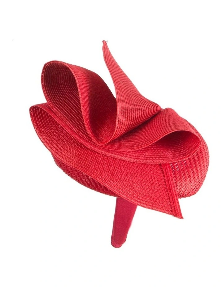 Red pillbox fascinator by Fillies Collection S324R image 2