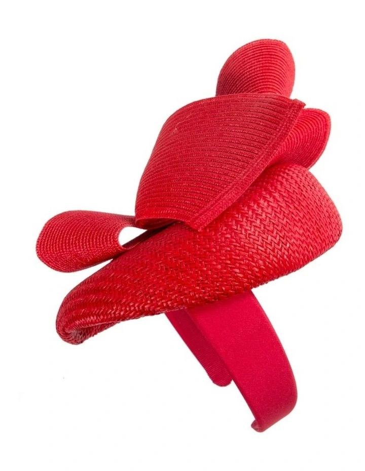 Red pillbox fascinator by Fillies Collection S324R image 3